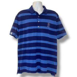 🔵 RLX Ralph Lauren TPC Scottsdale Golf Polo –Striped –Men’s XL Wicking Blue/Navy